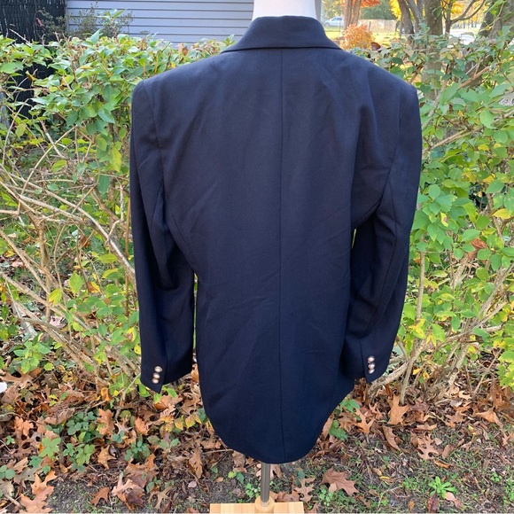 Vintage Navy long blazer 8  Women’s By Theomiles - Picture 6 of 13
